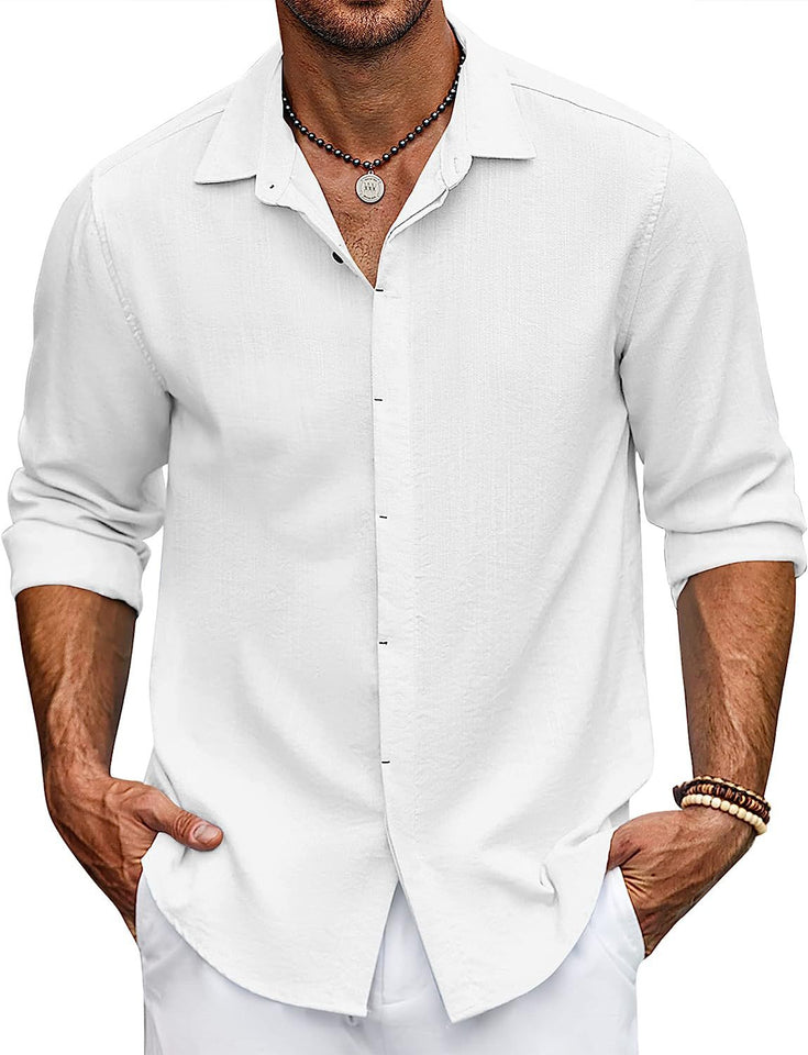 Men's Shirt Solid Color Button down