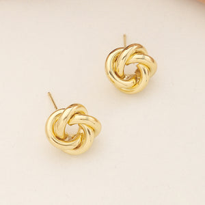 Hollow Tube Twisted Surround Hollow Ear Stud