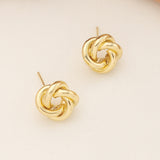 Hollow Tube Twisted Surround Hollow Ear Stud