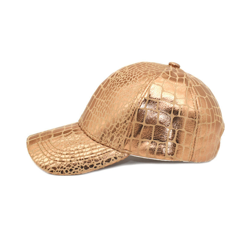 Imitation Crocodile Leather Baseball Cap