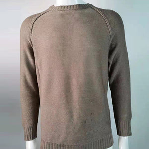 Men's Shirt Solid Color Round Neck Knitted Sweater