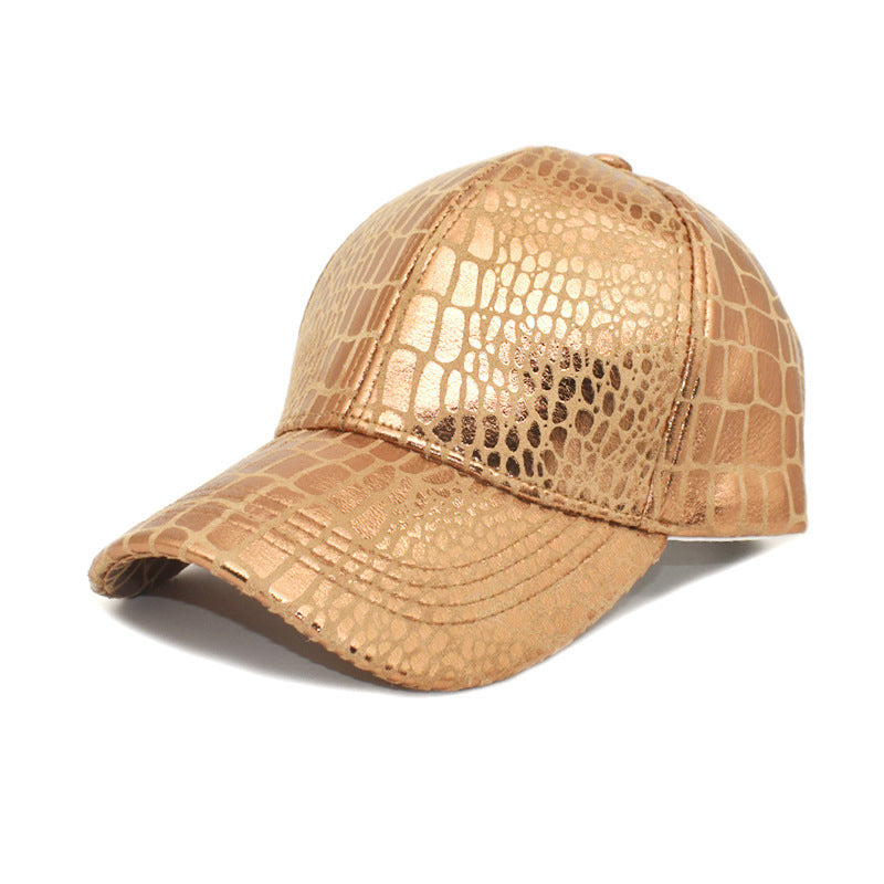 Imitation Crocodile Leather Baseball Cap