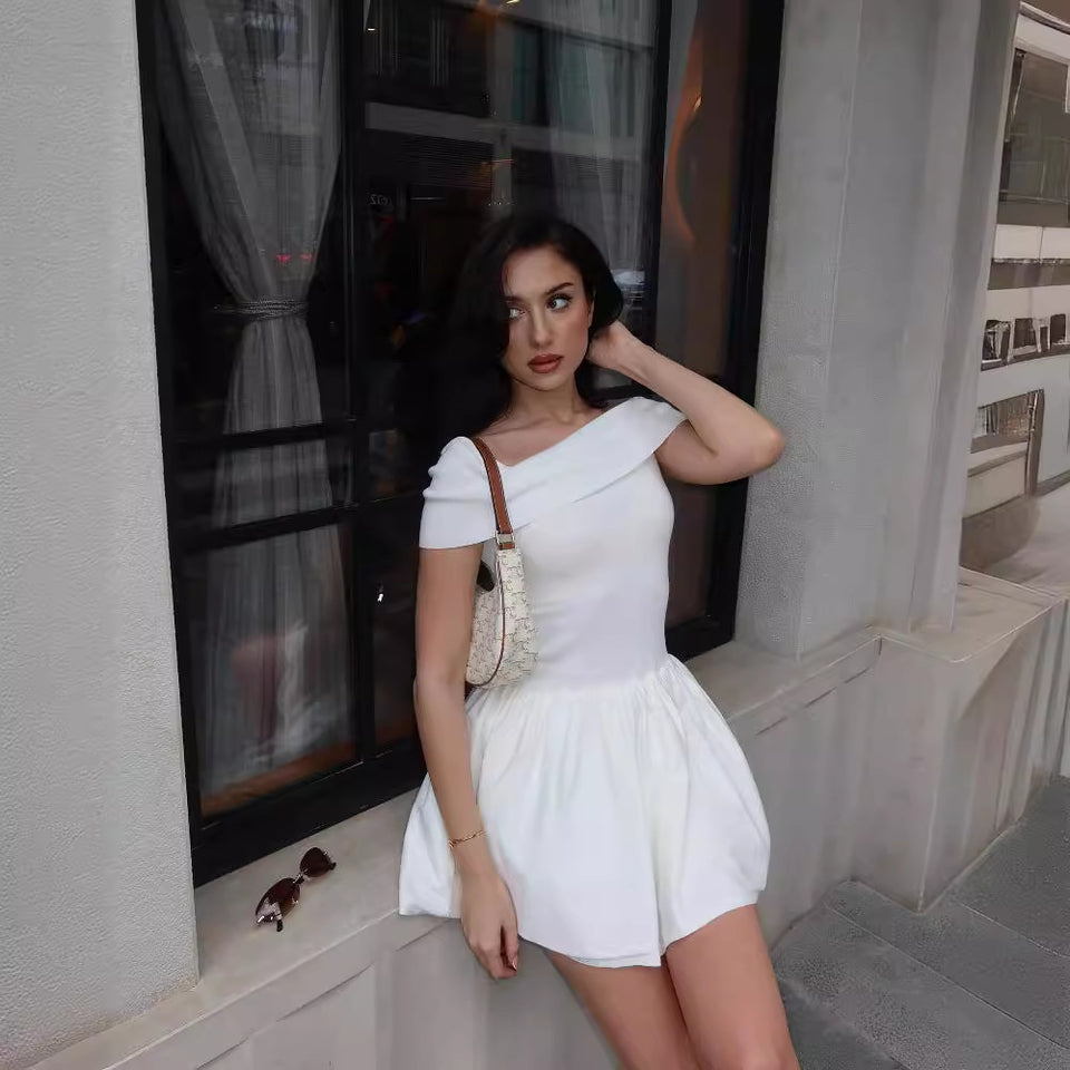 European And American Style Beach Holiday Sexy Knitted Dress