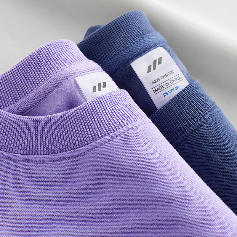 400g Heavy Weight Silver Fox Velvet Velvet Padded Thickened Sweater Men