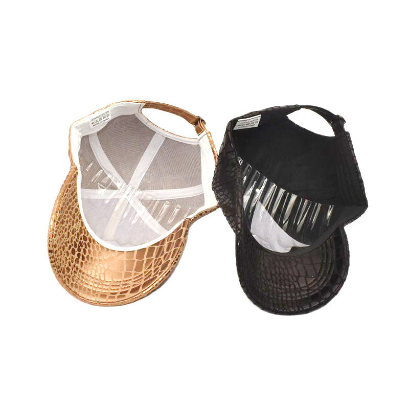 Imitation Crocodile Leather Baseball Cap