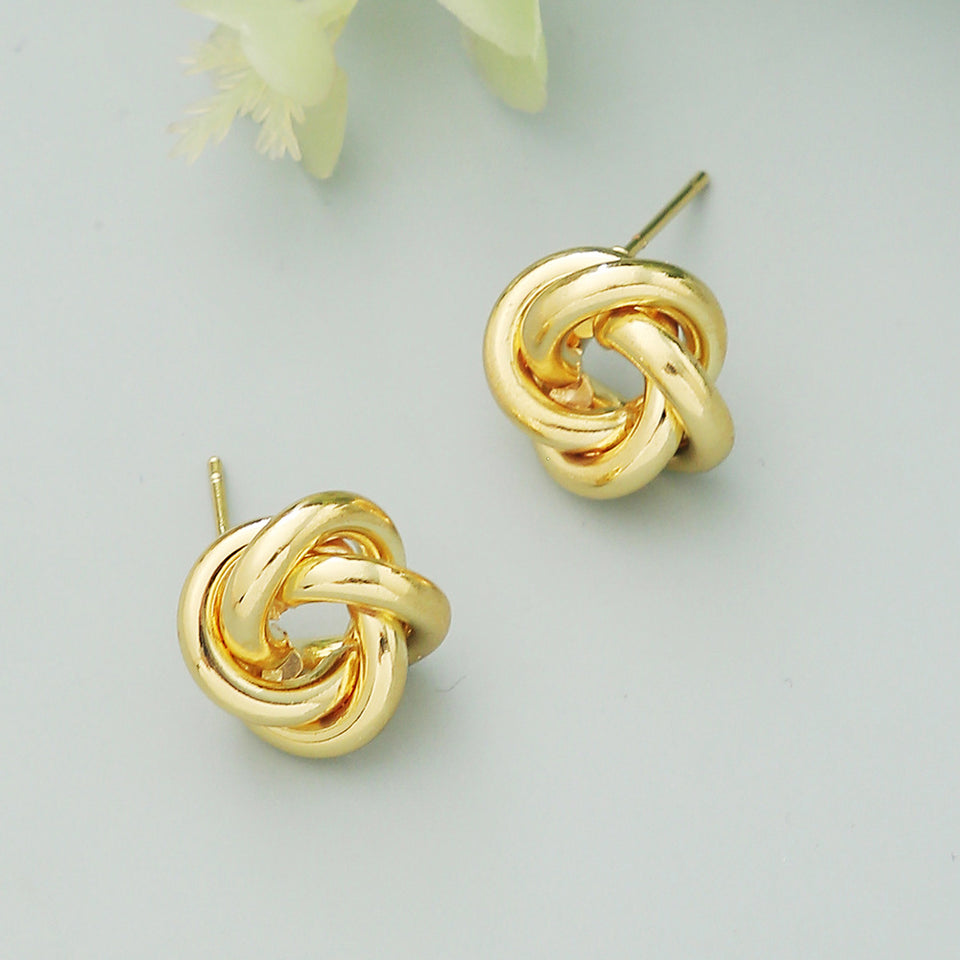 Hollow Tube Twisted Surround Hollow Ear Stud