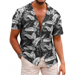 Men's Summer Printed Short-sleeved Shirt