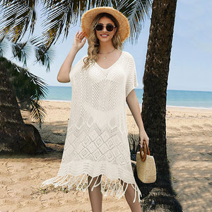 Ladies Tassel Breezy Beach Poncho