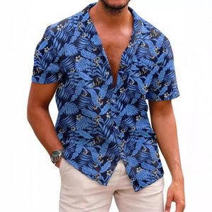 Men's Summer Printed Short-sleeved Shirt