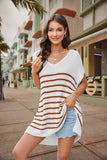 V-neck Sweater Loose Plus Size Knit Top