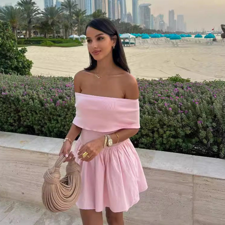 European And American Style Beach Holiday Sexy Knitted Dress