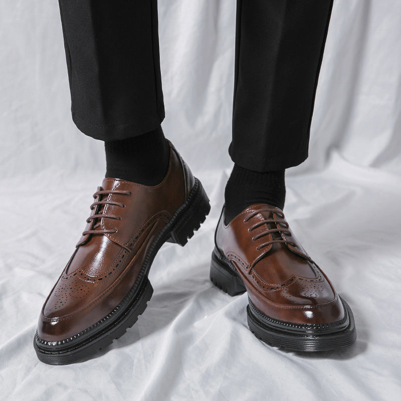 Men's Korean-style Pointed Leather Shoes