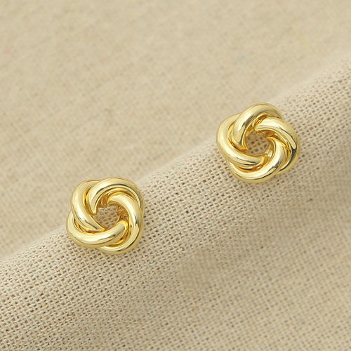 Hollow Tube Twisted Surround Hollow Ear Stud