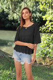 Short Sleeve Casual Women's Knitwear
