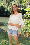 Short Sleeve Casual Women's Knitwear