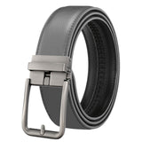 Men's Leather Belt Automatic Buckle Simple Hollow