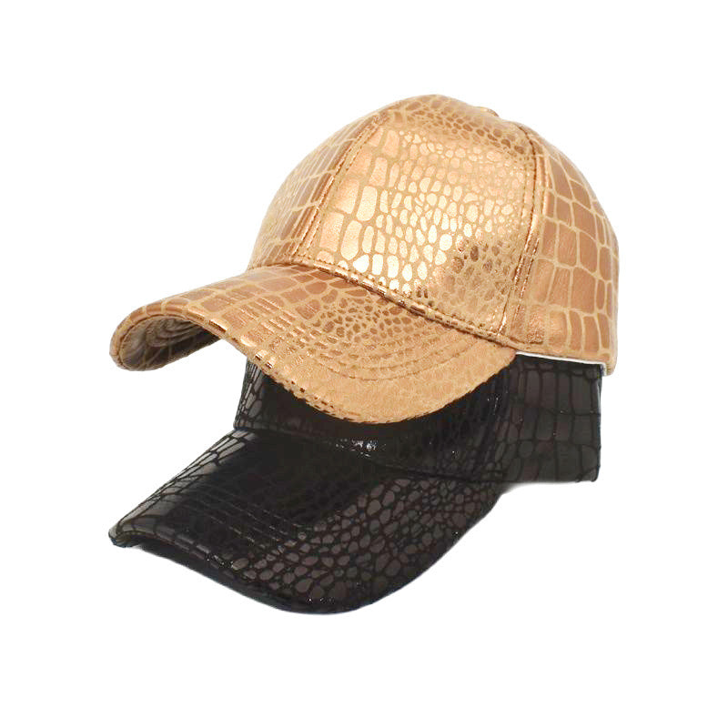 Imitation Crocodile Leather Baseball Cap