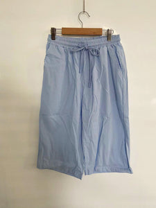Women's Cotton And Linen Pocket Elasticated Slacks Women's Short Pants