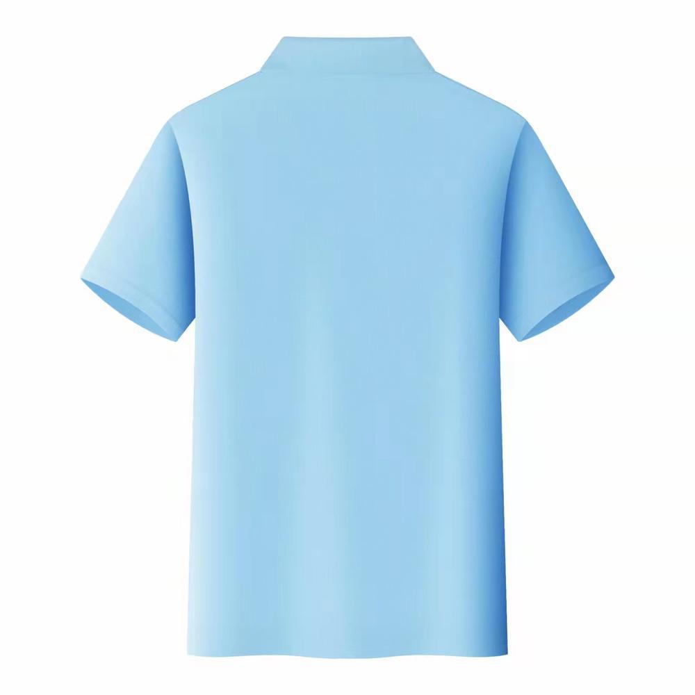 Men's Solid Color Polo Collar T-shirt Blank Short Sleeve