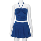 Women's Suits Summer Sleeveless Tube Top And Skirt Set