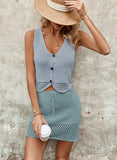 Solid Color Knit Suit