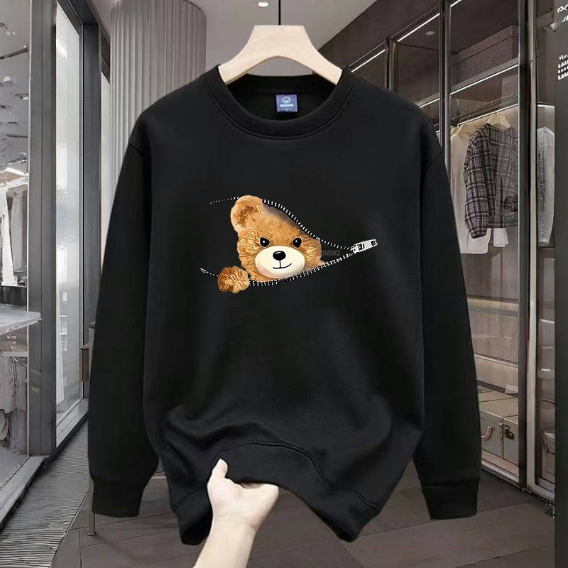 American Round Neck Printed Casual Sweatshirt