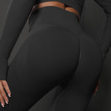 High Waist Seamless Yoga Pants Women's Solid Color Full Length Leggings Fitness Hip Up Running Sport Gym Legging Outfits