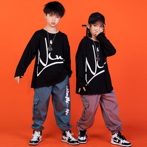 Children Hip-hop Clothing Boys And Girls Loose Hip Hop Performance Wear