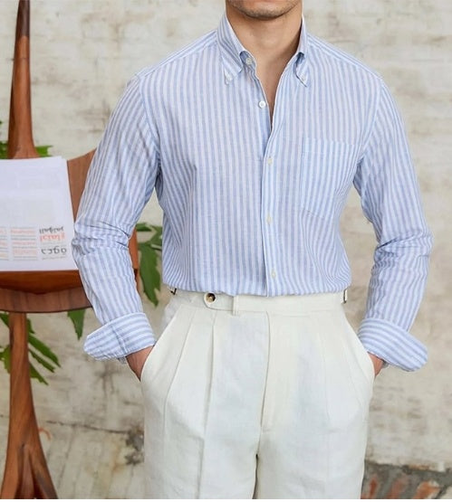 Antonios Business Striped Long-sleeve Shirt