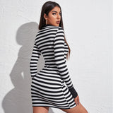 Sexy Slim Slim Half High Collar Dress