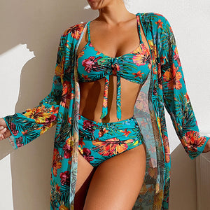 Swimwear Long Sleeved Three Piece Swimsuit