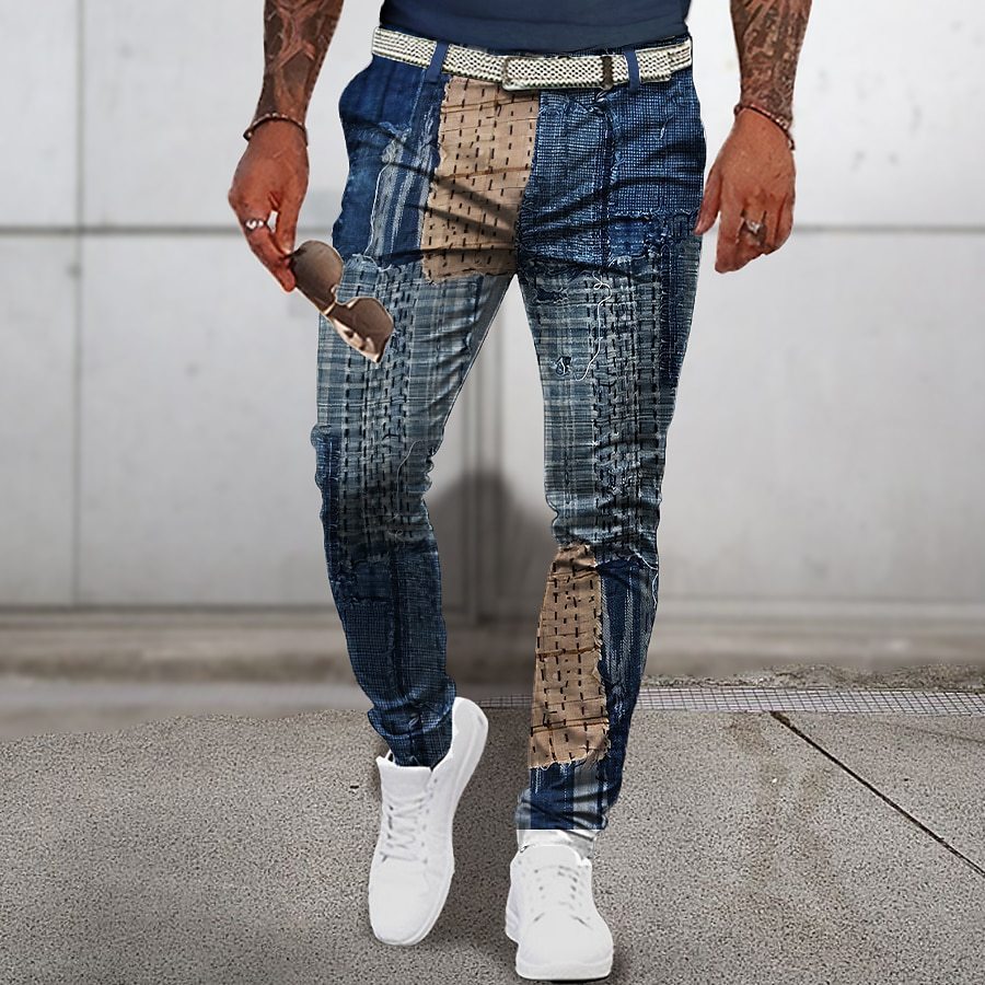 Fashion Personality Men's 3D Printed Casual Trousers