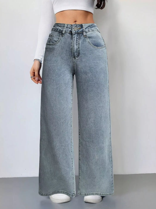 Shop Wide Leg High Waist Jeans - Women's Fashion | Akatonbo