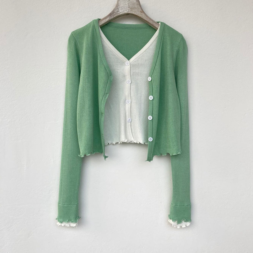 Girl Loose Lazy College Style Cardigan Coat