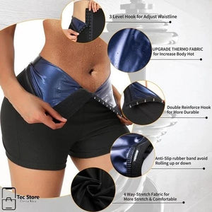 Slimming Shorts Waist Trainer Shapewear Tummy Hot Thermos Sweat Leggings Fitness Workout Sweat Sauna Pants Body Shaper