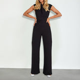 Fashionable Women's New Solid Wide Leg Jumpsuit