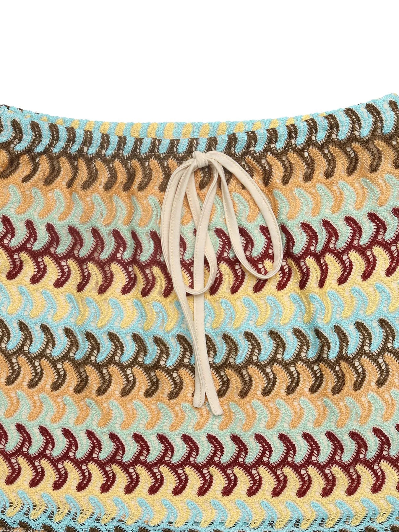Shop Crochet Drawstring Mini Skirt - Women's Fashion | Akatonbo