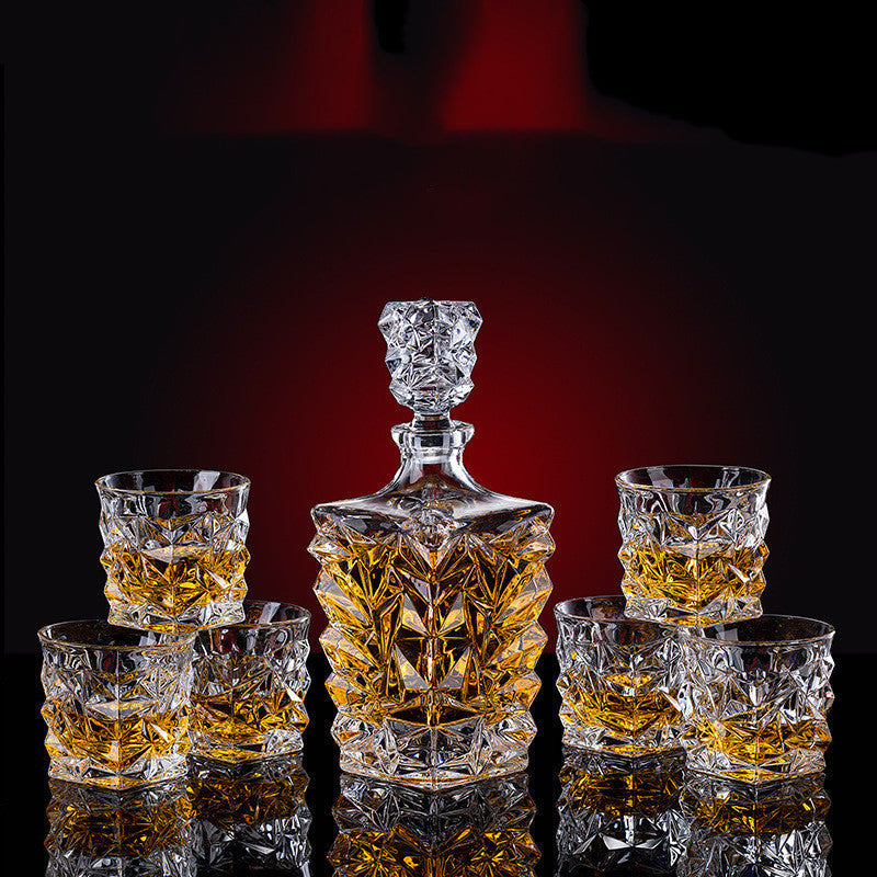 Thickened Whiskey Glass Set Foreign Wine Glass Crystal Glass Wine Bottle Creative Wine Set