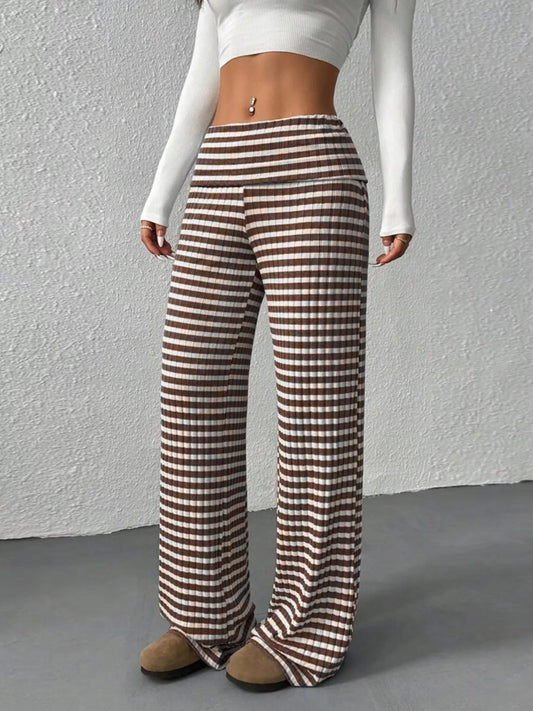 Shop Striped Wide Leg Pants - Women's Fashion | Akatonbo