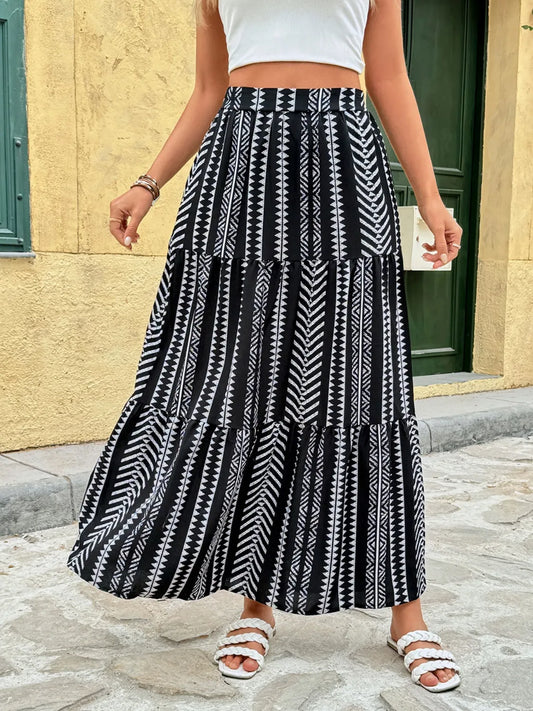 Shop Printed High Waist Skirt - Women's Fashion | Akatonbo