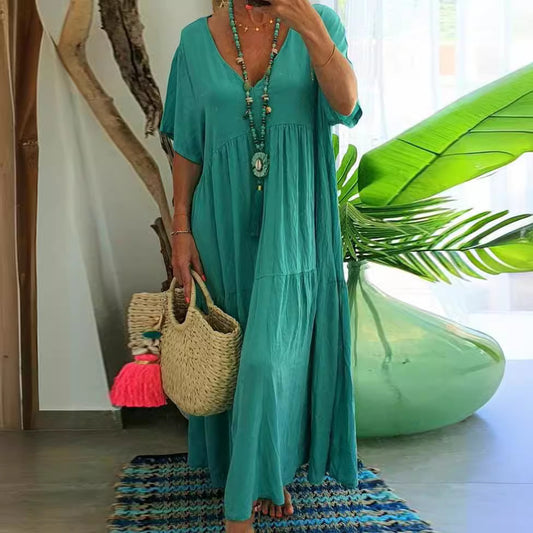 Vestido clásico acampanado de talla grande