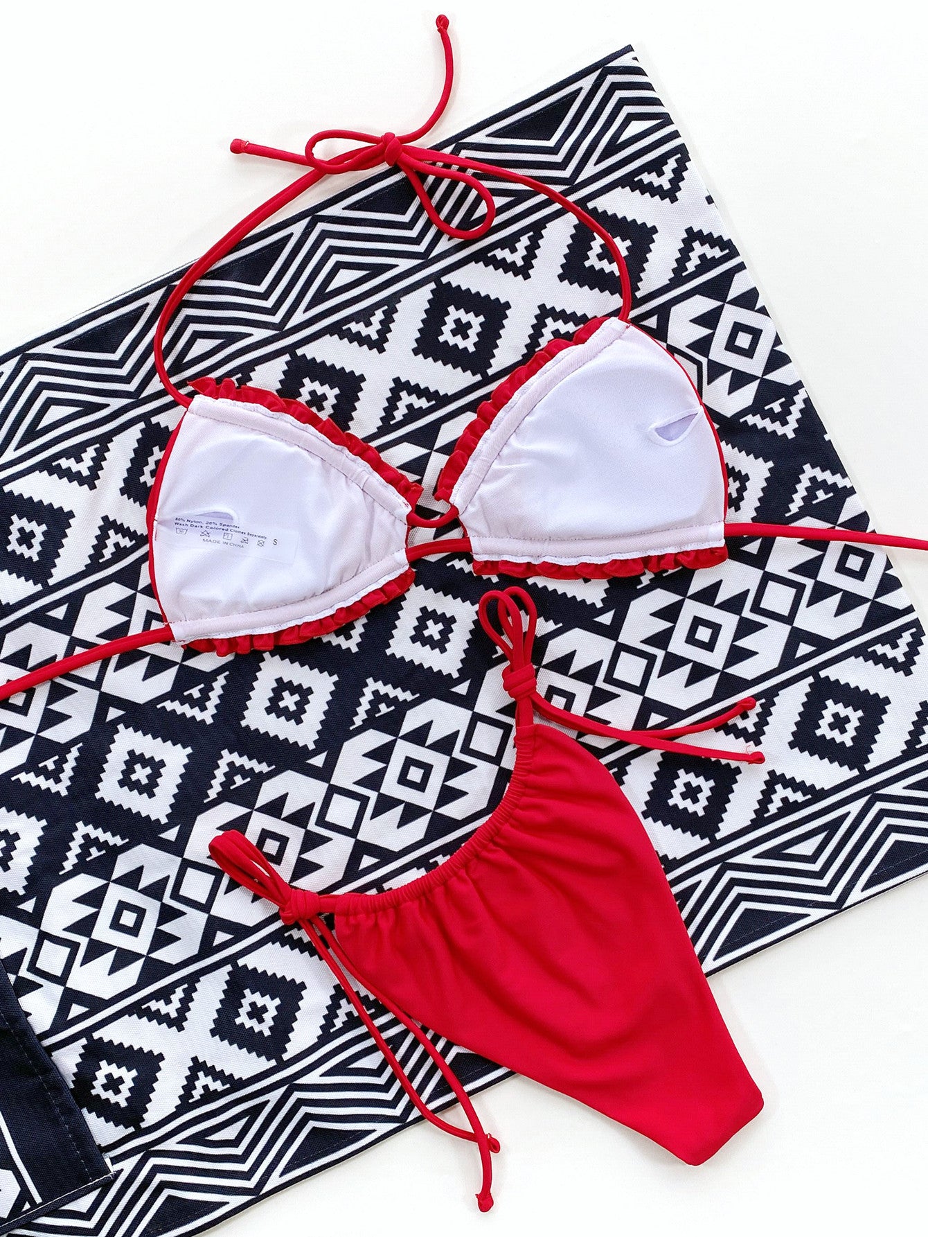 Shop Frill Trill Halter Neck Bikini Set - Women's Fashion | Akatonbo