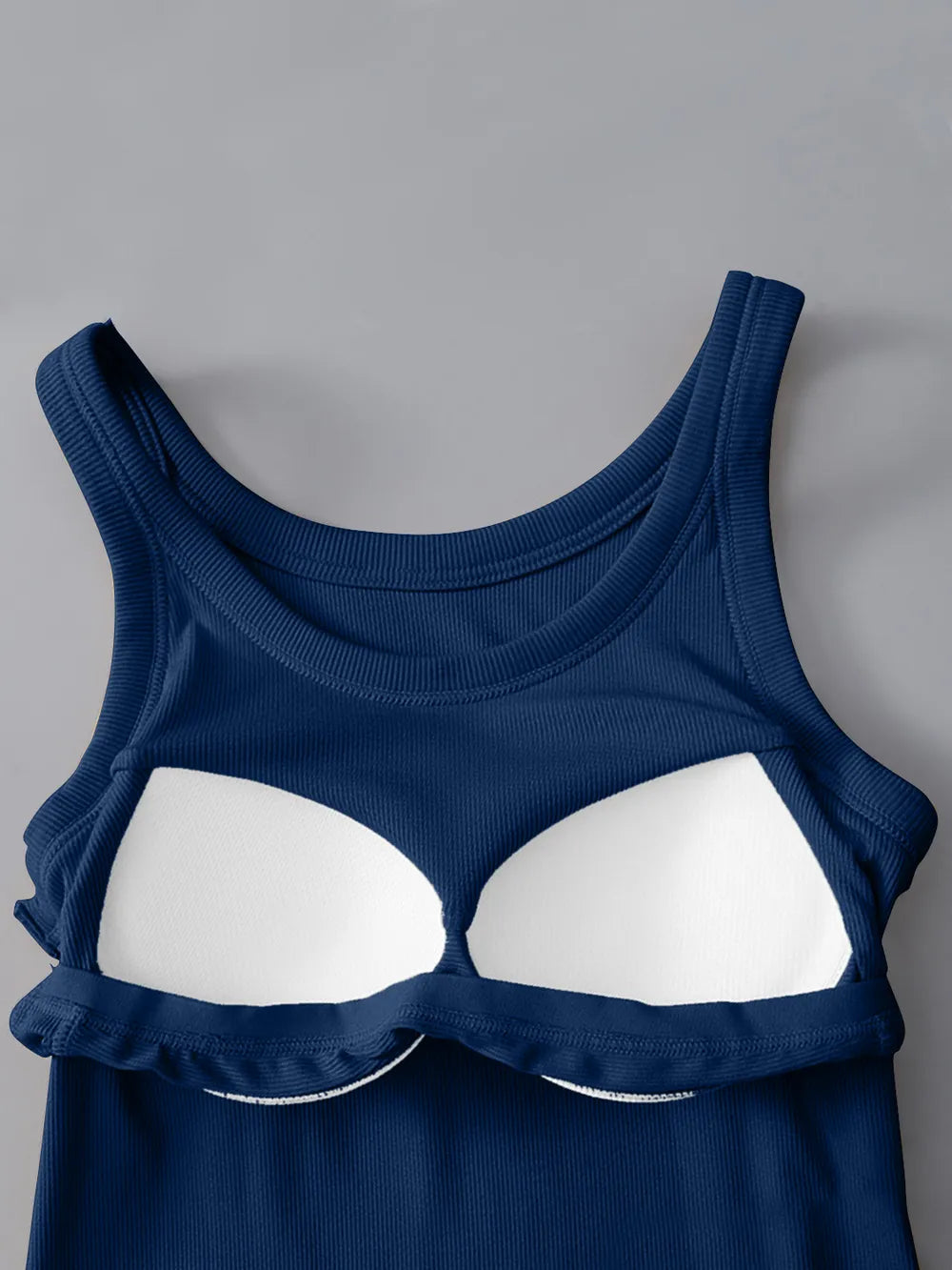Shop Round Neck Tank with Bra - Women's Fashion | Akatonbo