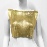 Metal Sequins Top Sweet And Spicy Style Vest