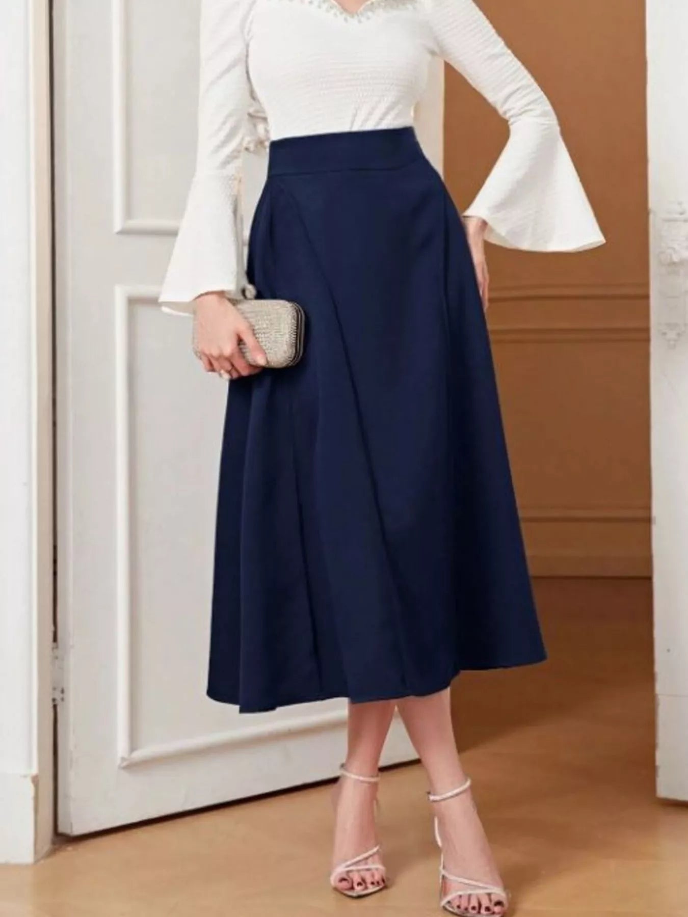 Shop A-Line Midi Skirt - Women's Fashion | Akatonbo