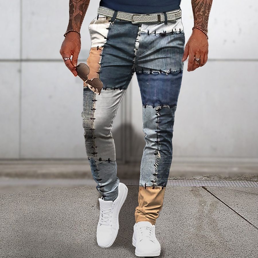 Fashion Personality Men's 3D Printed Casual Trousers