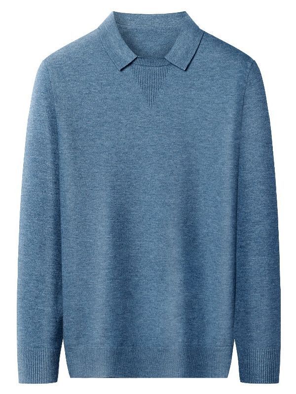 Knitwear Lapel Fashion Leisure Pullover Bottoming Shirt