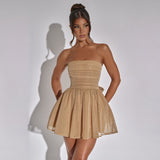Tube Top Lace Dress With Back Bow