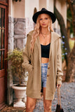 Women's Fashion Solid Color Cardigan Jacket With Pockets