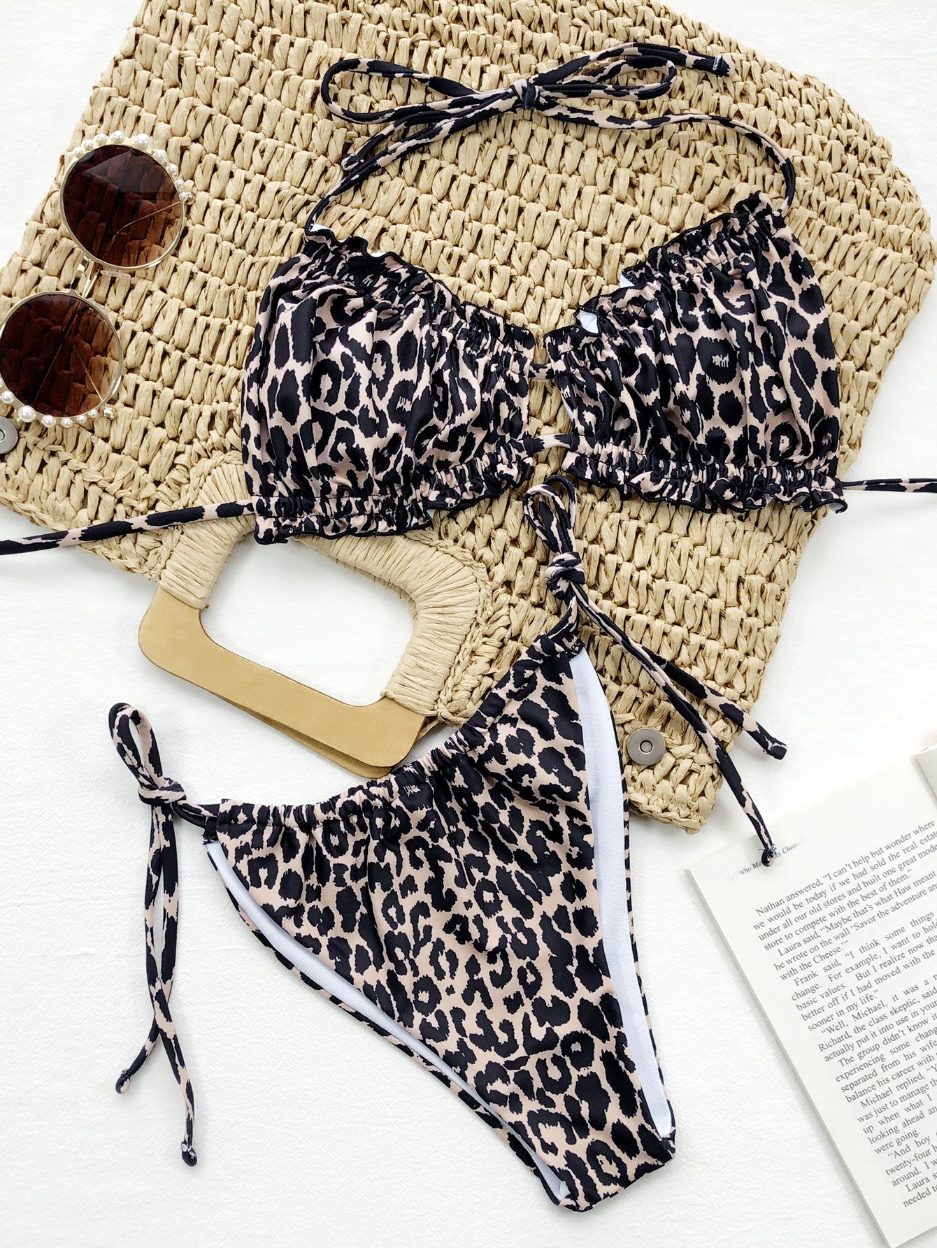 Shop Frill Trill Halter Neck Bikini Set - Women's Fashion | Akatonbo